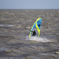 Buy canvas prints of Windsurfing on a Winters Day. by Mark Ward
