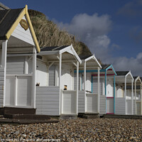 Buy canvas prints of Beachhuts of Bexhill. by Mark Ward