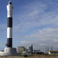 Buy canvas prints of Dungeness Power Station and Lighthouses. by Mark Ward
