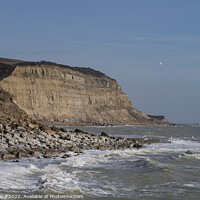 Buy canvas prints of The Sandstone Cliffs of Hastings. by Mark Ward