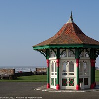 Buy canvas prints of Bexhill Seafront Shelter. by Mark Ward