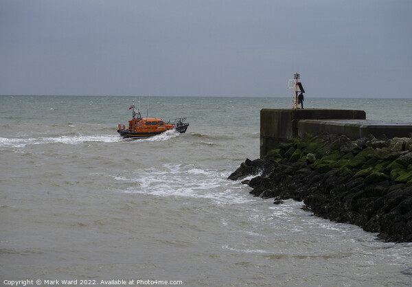 The Hastings Lifeboat heading out on a training mission. Picture Board by Mark Ward