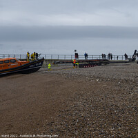 Buy canvas prints of Hastings Lifeboat returning to base by Mark Ward