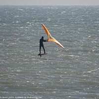 Buy canvas prints of Wing Foiling in Bexhill. by Mark Ward