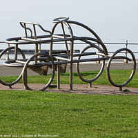 Buy canvas prints of Sepollet Car Sculpture in Bexhill. by Mark Ward