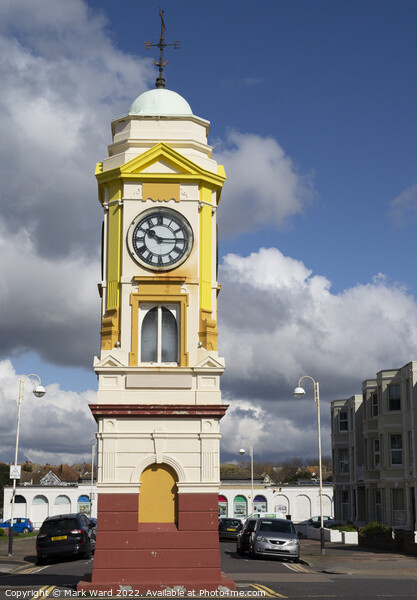 Bexhill Clock Tower Picture Board by Mark Ward