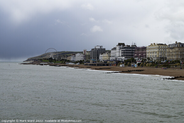Eastbourne Seafront from the Pier.  Picture Board by Mark Ward