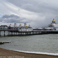 Buy canvas prints of Eastbourne Pier on a cloudy March morning. by Mark Ward