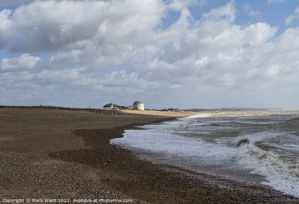 The beach at Pevensey Bay. Picture Board by Mark Ward