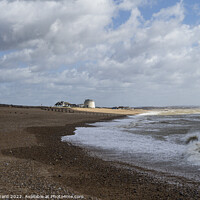 Buy canvas prints of The beach at Pevensey Bay. by Mark Ward