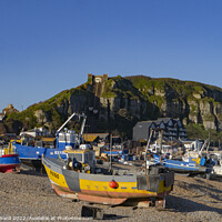 Buy canvas prints of Boats at rest on the Stade. by Mark Ward