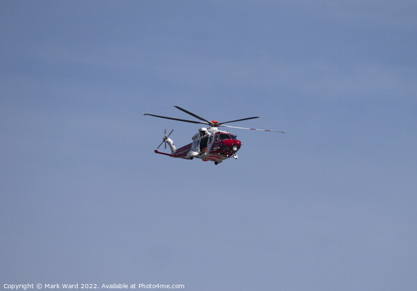 Coastguard Helicopter. Picture Board by Mark Ward