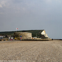 Buy canvas prints of Seaford Beach in East Sussex. by Mark Ward