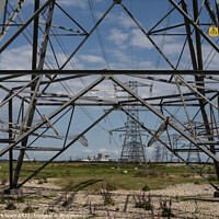 Buy canvas prints of Power, Pasture, and Pylons. by Mark Ward