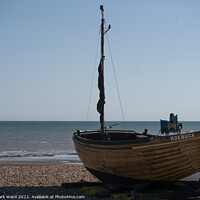 Buy canvas prints of Resting on the Shingle. by Mark Ward