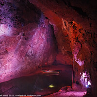 Buy canvas prints of Inside Wookey Hole in Somerset. by Mark Ward