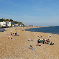 Buy canvas prints of Seaside Sun in Hastings. by Mark Ward