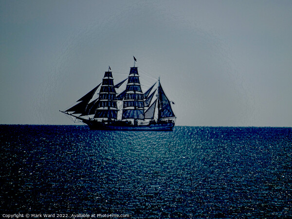 Blue Sea Sailing. Picture Board by Mark Ward