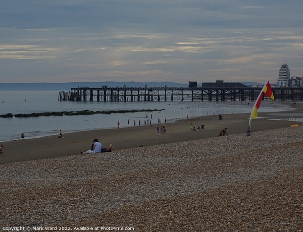 Early Summer evening on Hastings beach Picture Board by Mark Ward