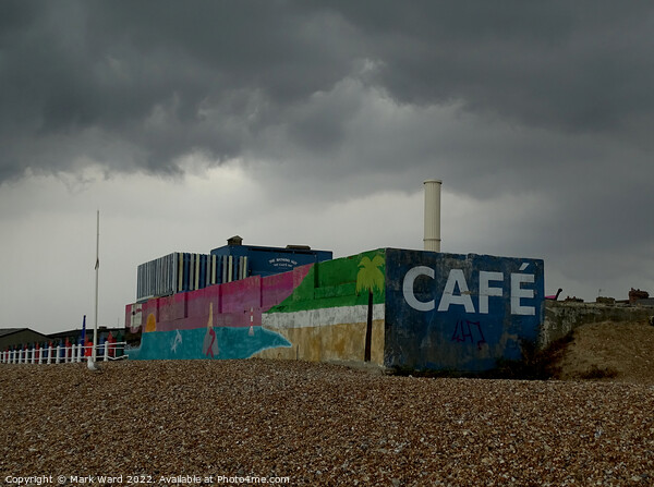 The Bathing Hut Cafe Picture Board by Mark Ward