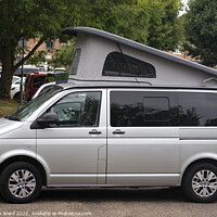 Buy canvas prints of VW T5 Campervan with Poptop. by Mark Ward