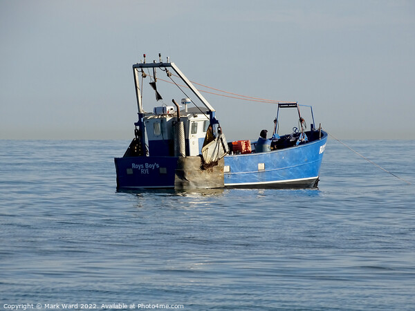 Fishing Boat moored in Hastings. Picture Board by Mark Ward