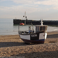 Buy canvas prints of The Stade Beach of Hastings. by Mark Ward