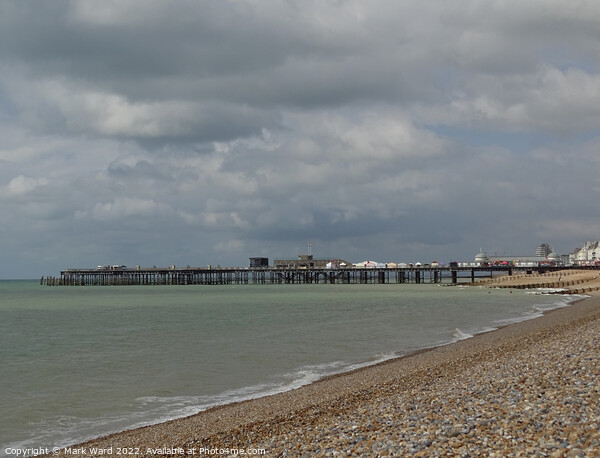 Looming Clouds over Hastings Pier Picture Board by Mark Ward