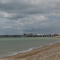 Buy canvas prints of Looming Clouds over Hastings Pier by Mark Ward