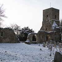 Buy canvas prints of Old St Helen's in the Snow. by Mark Ward