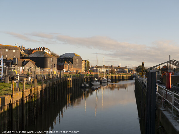 The Waterway of Rye in December. Picture Board by Mark Ward