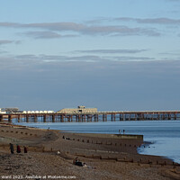 Buy canvas prints of Hastings Pier in January. by Mark Ward