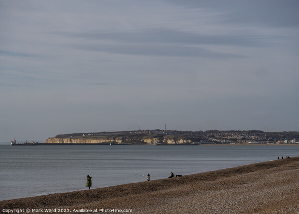 Newhaven across the water from Seaford Picture Board by Mark Ward