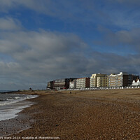 Buy canvas prints of Bexhill bathed in Sunshine and Cloud by Mark Ward