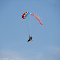 Buy canvas prints of Powered Paragliding over Bexhill. by Mark Ward
