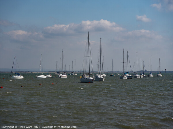 Yachts moored near Hayling Island. Picture Board by Mark Ward