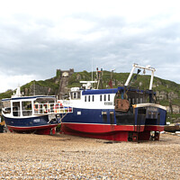 Buy canvas prints of The Hastings Fishing Industry. by Mark Ward