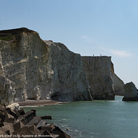 Buy canvas prints of The Cliffs of Seaford Head. by Mark Ward