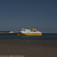 Buy canvas prints of Ferry from Dieppe to Newhaven. by Mark Ward