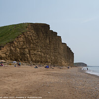 Buy canvas prints of West Bay Beach in Dorset. by Mark Ward