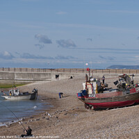 Buy canvas prints of The Stade Beach in Hastings. by Mark Ward
