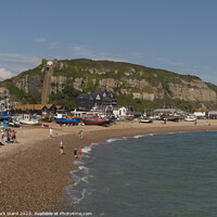 Buy canvas prints of Summer at The Stade in Hastings. by Mark Ward