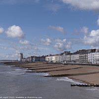 Buy canvas prints of From the Hastings Pier toward St Leonards. by Mark Ward