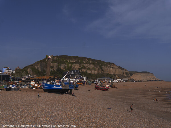 The Stade and East Hill of Hastings Picture Board by Mark Ward