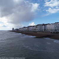 Buy canvas prints of Hastings and St Leonards Seafront during October. by Mark Ward