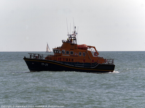 Newhaven Lifeboat on Patrol. Picture Board by Mark Ward