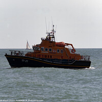 Buy canvas prints of Newhaven Lifeboat on Patrol. by Mark Ward