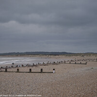 Buy canvas prints of Winter at Camber Sands. by Mark Ward