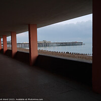 Buy canvas prints of Hastings Pier through Bottle Alley. by Mark Ward