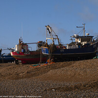 Buy canvas prints of Safely Beached on the Stade. by Mark Ward